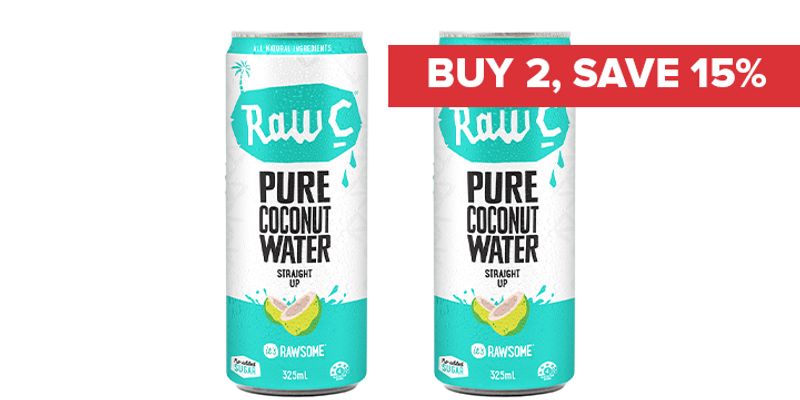 Buy 2 x RAW C Coconut Water Cans & Get 15% Off Cover Image